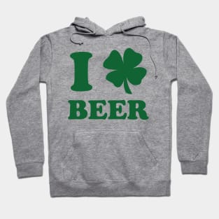 I Shamrock Beer Green Print Hoodie